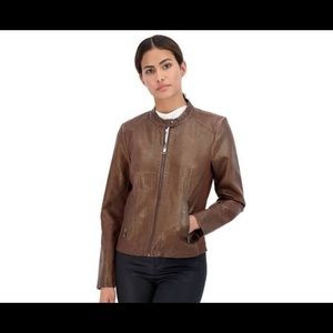 Faux leather jacket
